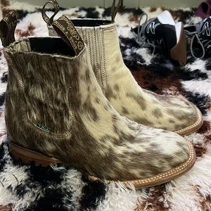 Cowhide booties